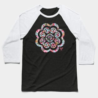 Hmong Floral Baseball T-Shirt